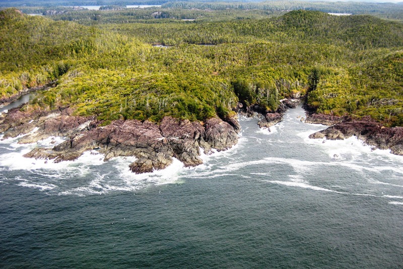 Tofino aus der Vogelperspektive