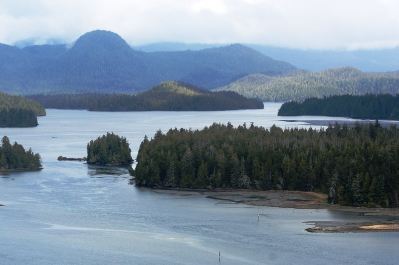 Tofino aus der Vogelperspektive