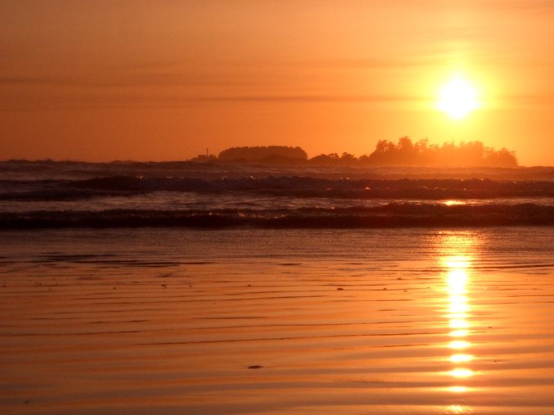 Sonnenuntergang in Tofino