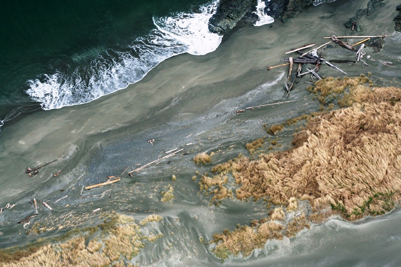 Tofino Strand, Luftbild